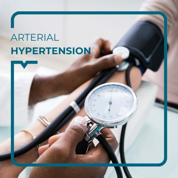 Person measuring hypertension