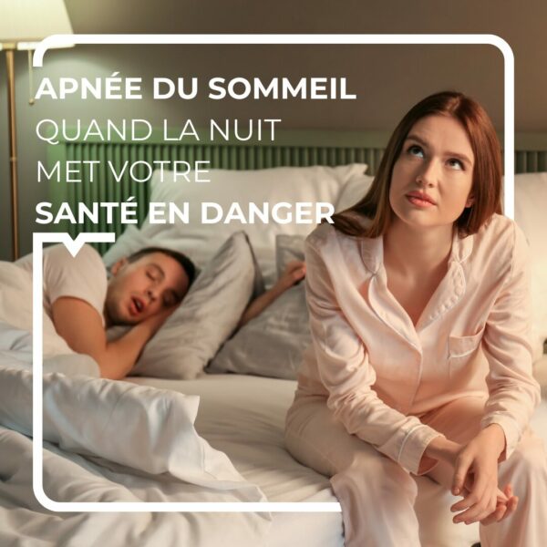 homme avec apnée du sommeil ne laisse pas sa femme dormir