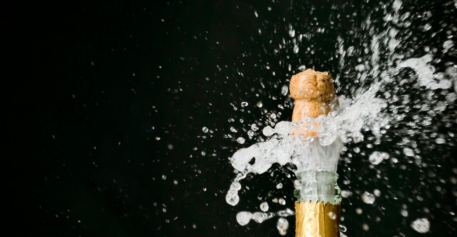 bouteille de champagne qui explose